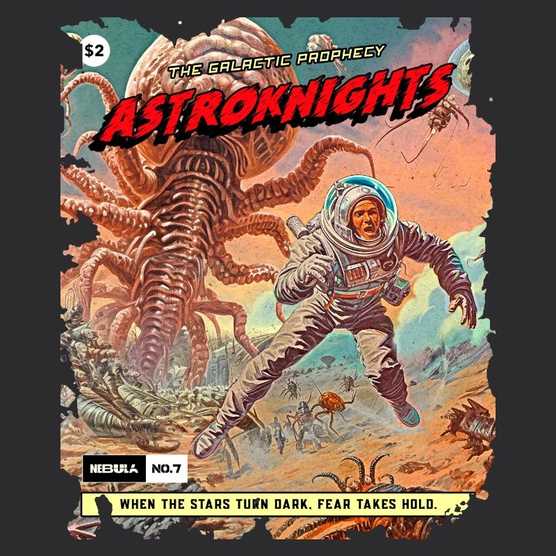 Comic Strip, 50s Comic, Space Monster