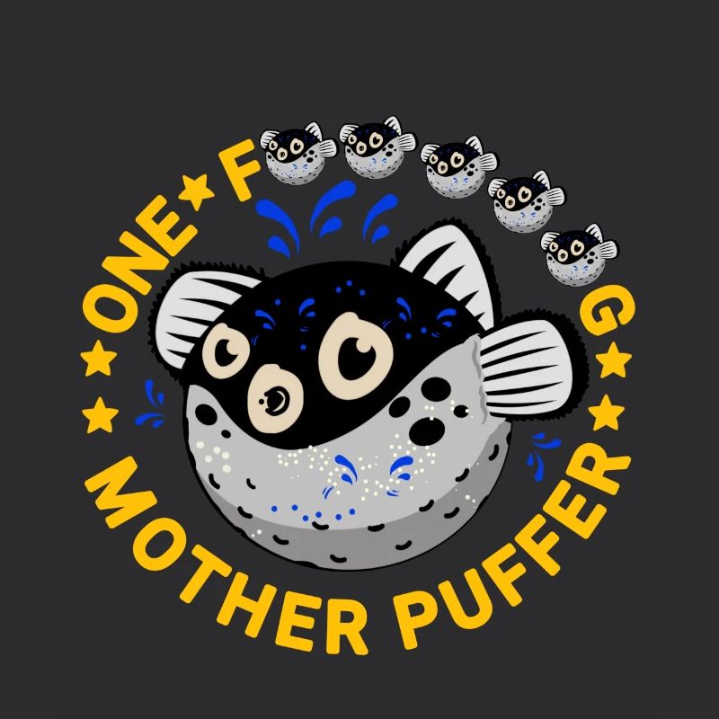funny puffer fish with saying