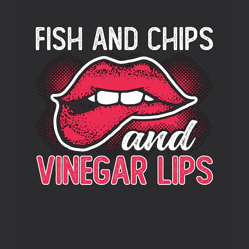 Fish And Chips And Vinegar Lips British Delicacy