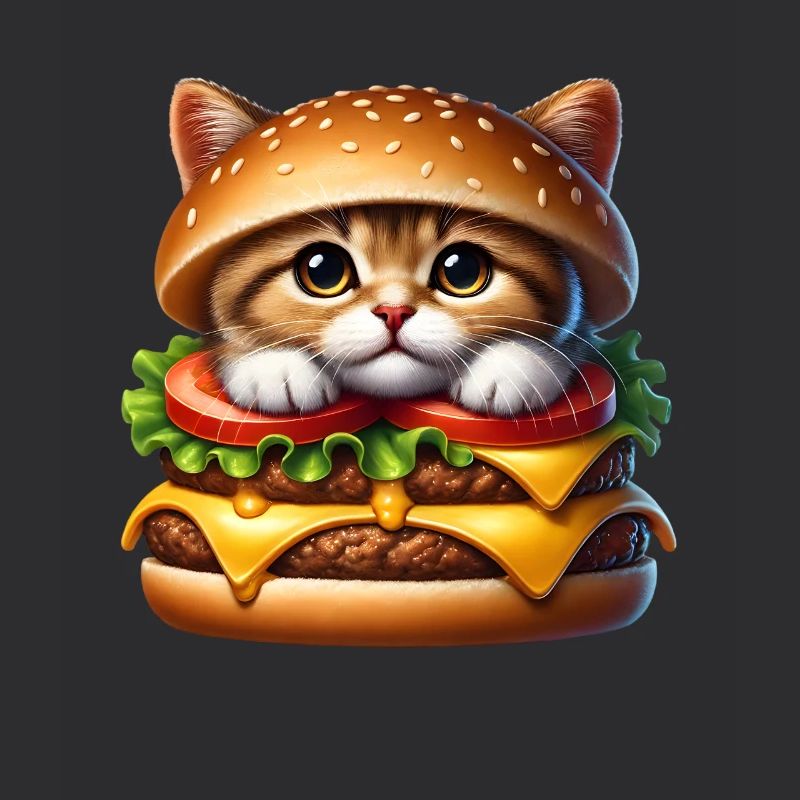 Chat Restauration rapide Burger Chats Hamburger Amoureux des chats