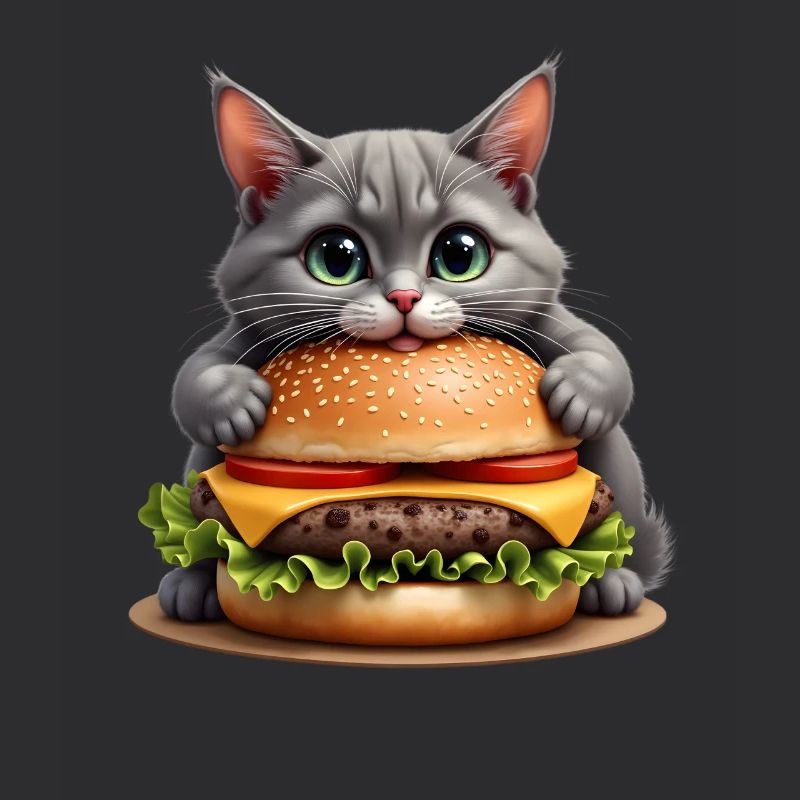 Chat Restauration rapide Burger Chats Hamburger Amoureux des chats
