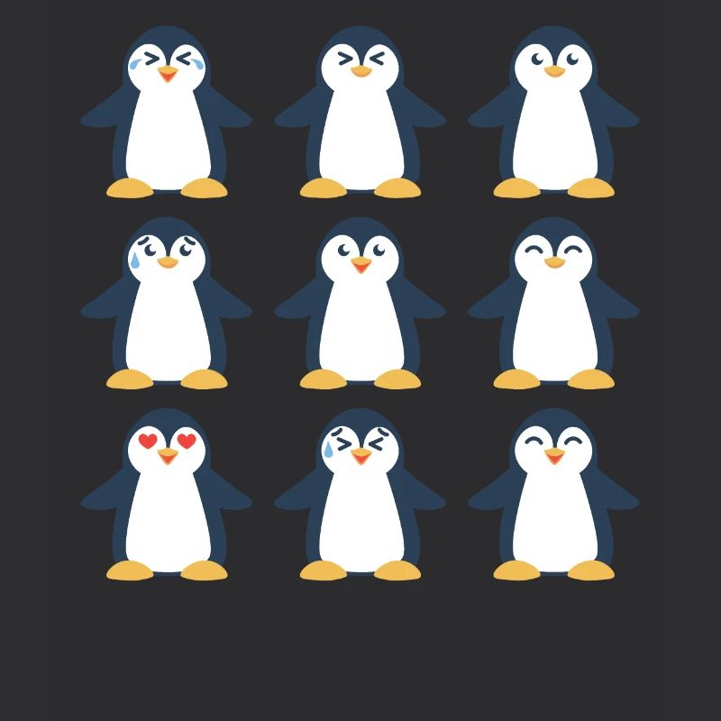 Nine Penguins Arctic Seabird Penguin