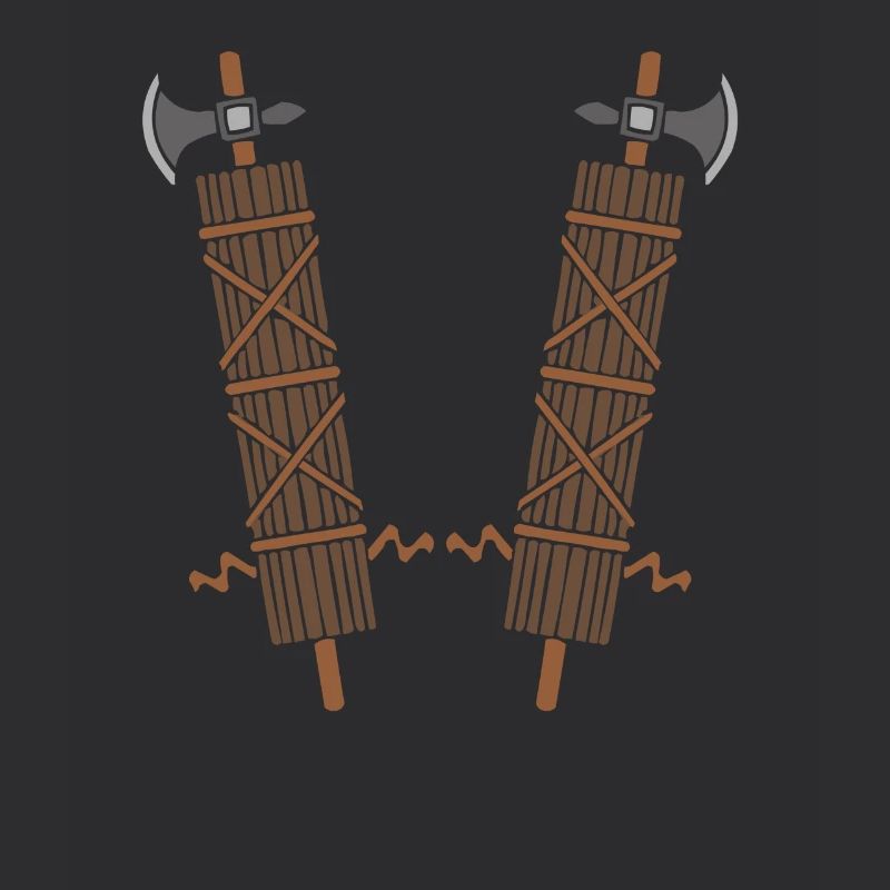 Symbole des faisceaux romains avec double hache -
