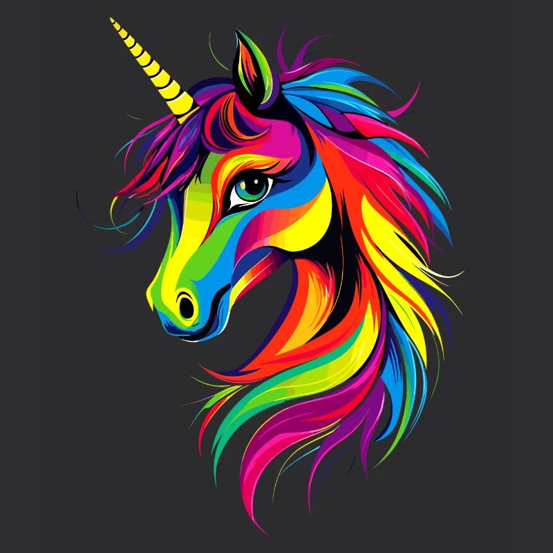 Einhorn Bunt Regenbogen Pferde Reiten Einhörner