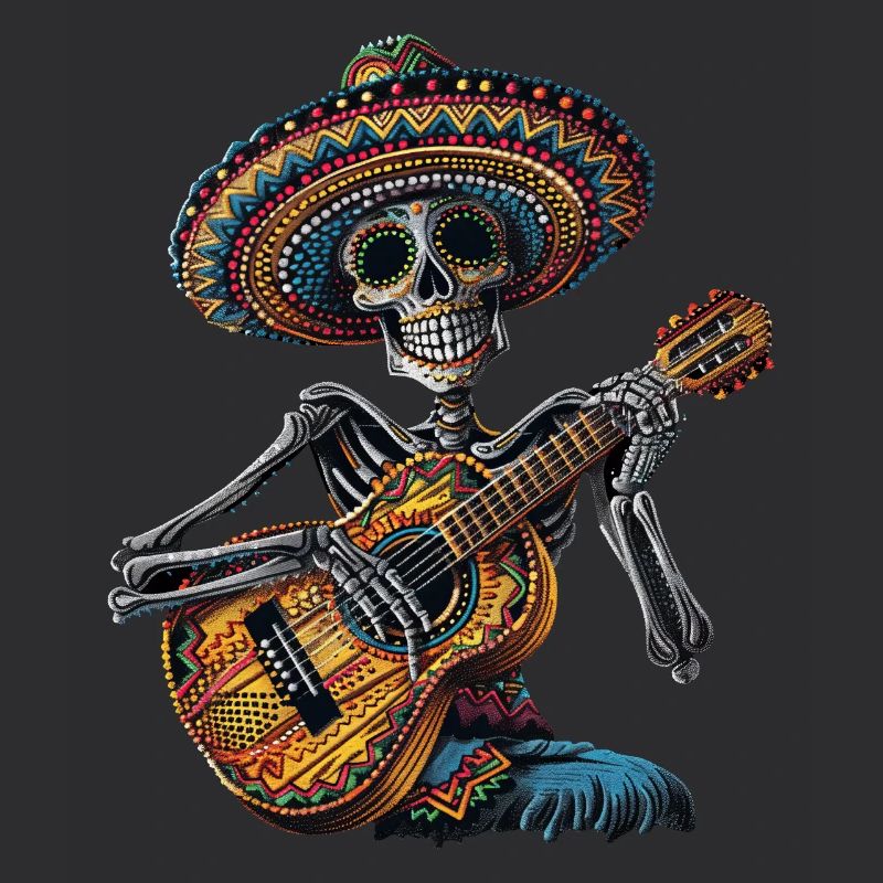 Ukulele Mexican Skeleton