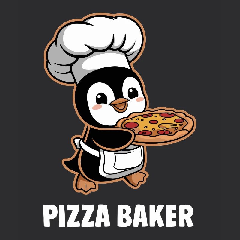 Pizza Baker Penguin Funny Chef