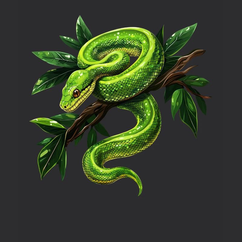 Arbre vert Python Serpents Amoureux Terrarium