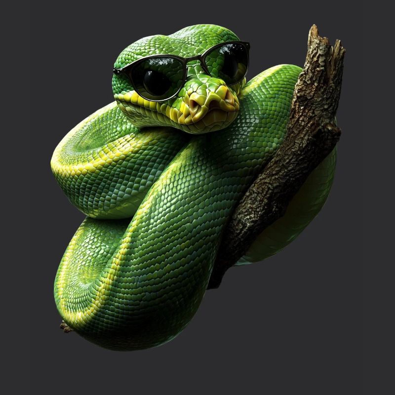 Green Tree Python Snakes Lover Terrarium
