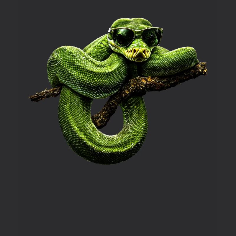 Arbre vert Python Serpents Amoureux Terrarium