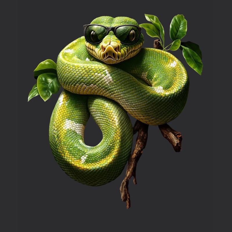 Green Tree Python Snakes Lover Terrarium