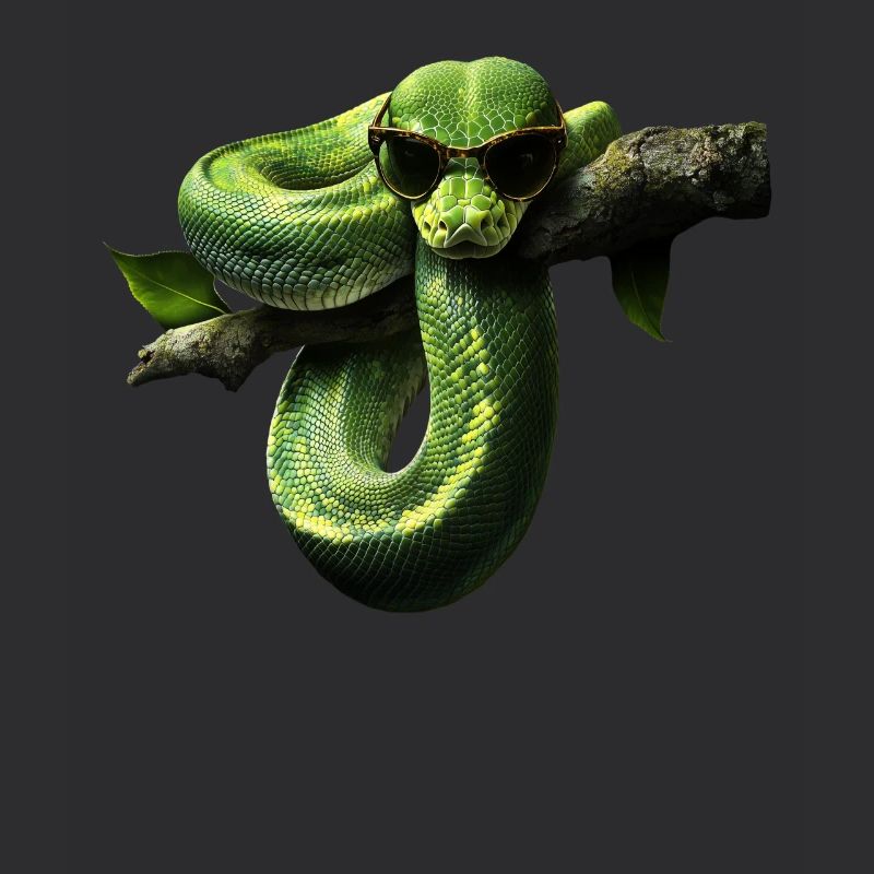 Arbre vert Python Serpents Amoureux Terrarium