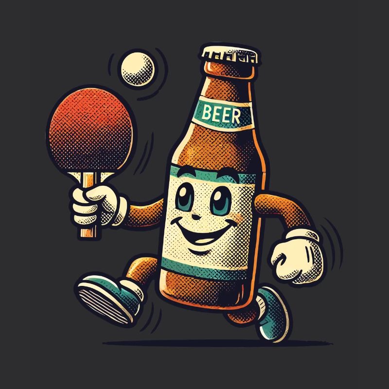 Beer Bottle Table Tennis Fun Fun
