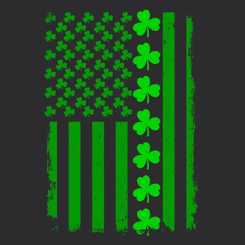 St Patrick's Day USA Flag