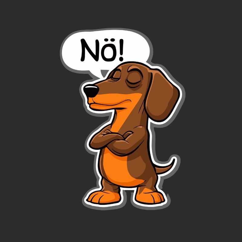 Teckel Nope – Expression charmante pour teckel