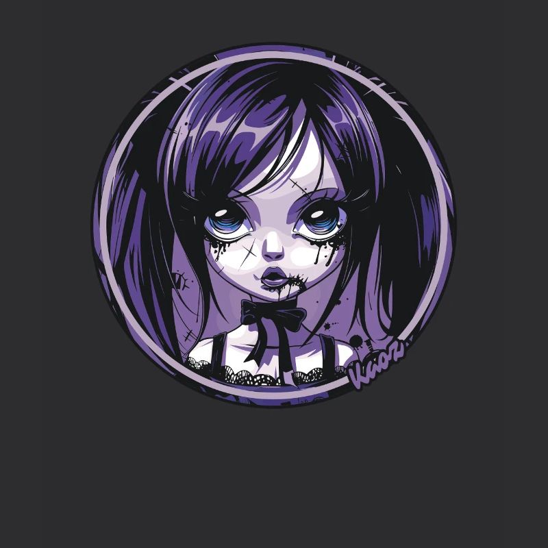 Gothic Chibi Mädchen – Dunkle Ästhetik