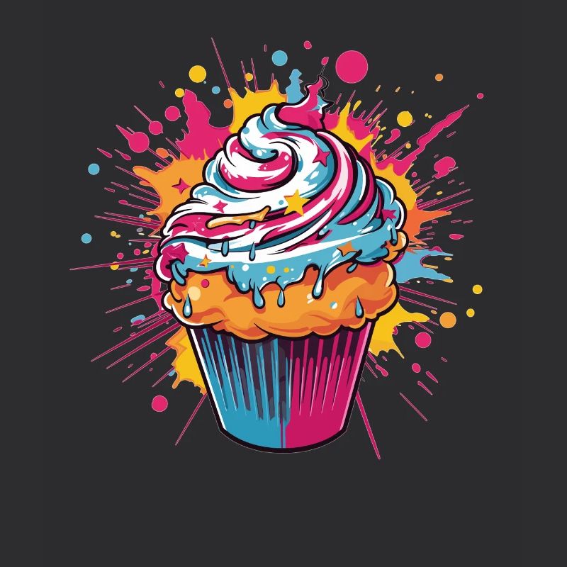 Farbexplosion Cupcake
