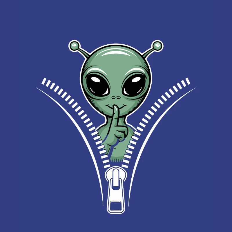 Drôle d’extraterrestre avec conception de fermeture éclair