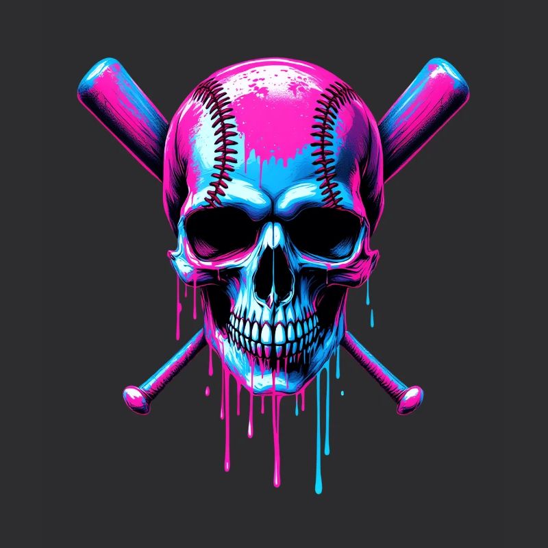 Baseball Skull Batte de Baseball