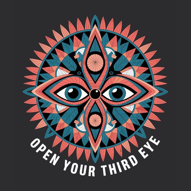 Vibrant Third Eye Mandala Design