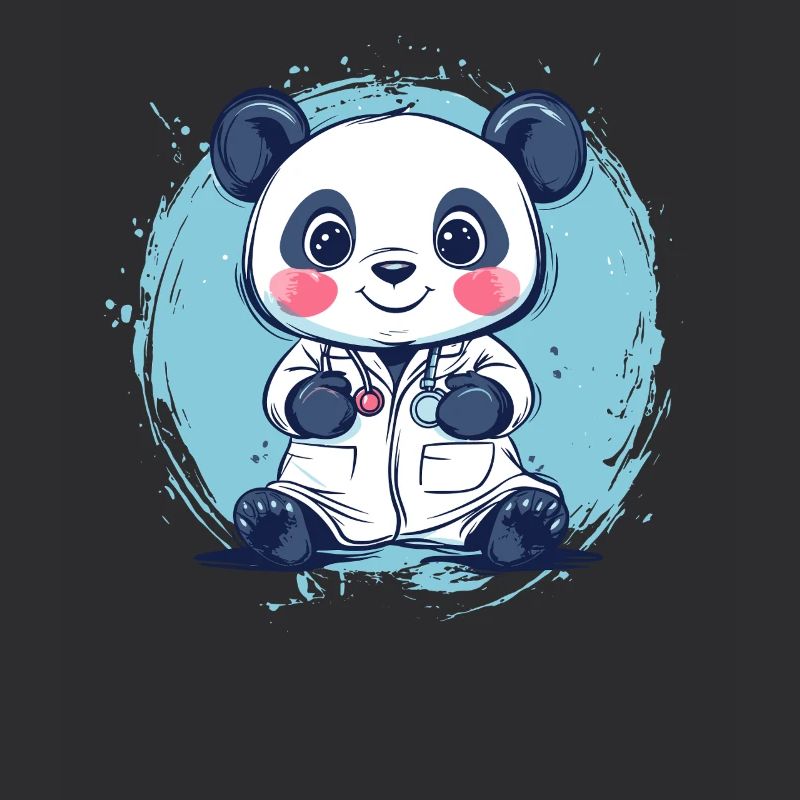 Panda in Doktorrobe