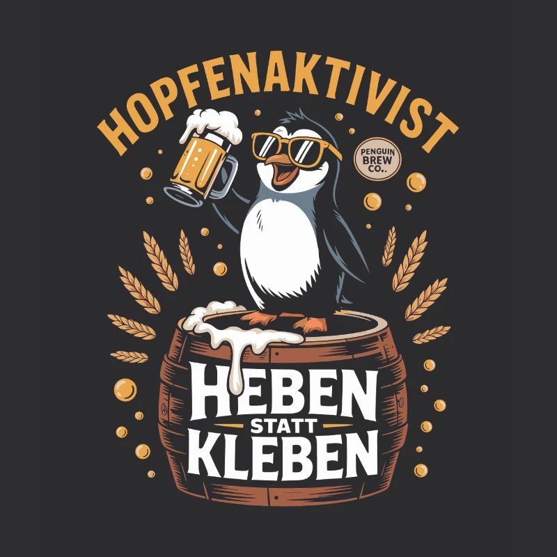Heben Statt Kleben Lustiges Bierdesign