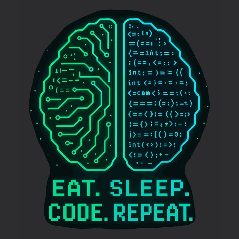 Eat Sleep Code Repeat Geek Design