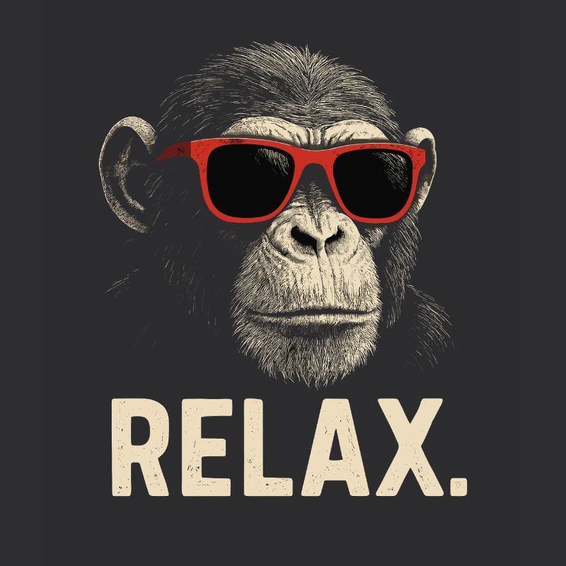 Cooler Affe mit Sonnenbrille – Relax
