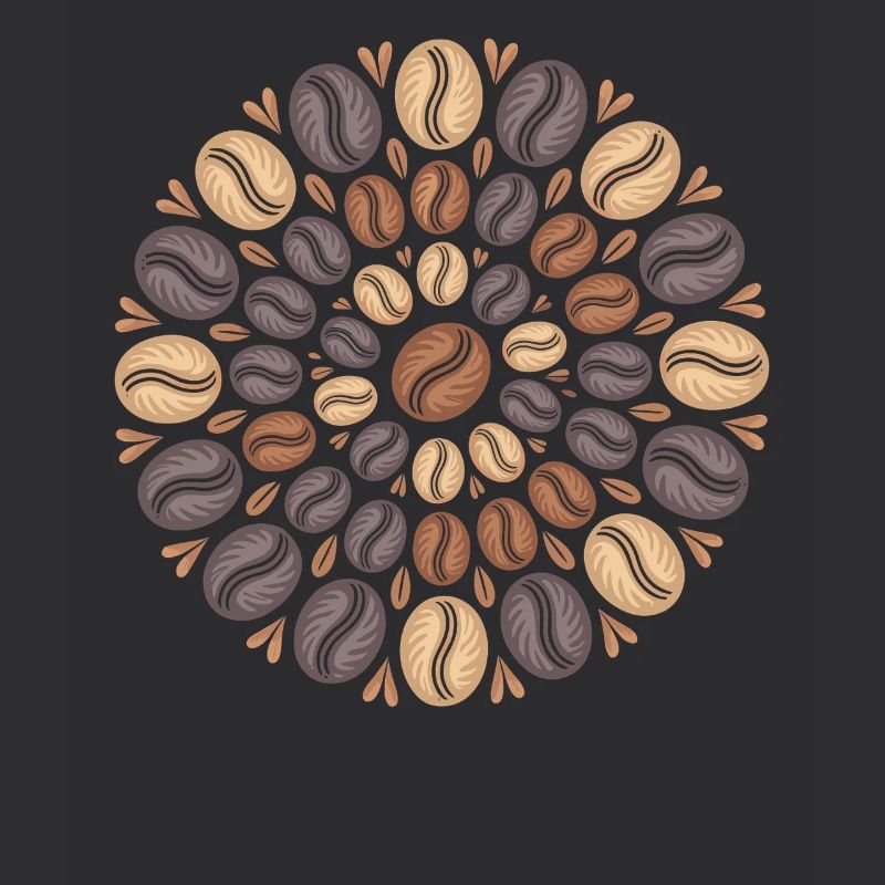Kaffee Boho Mandala Kaffeebohnen Muster