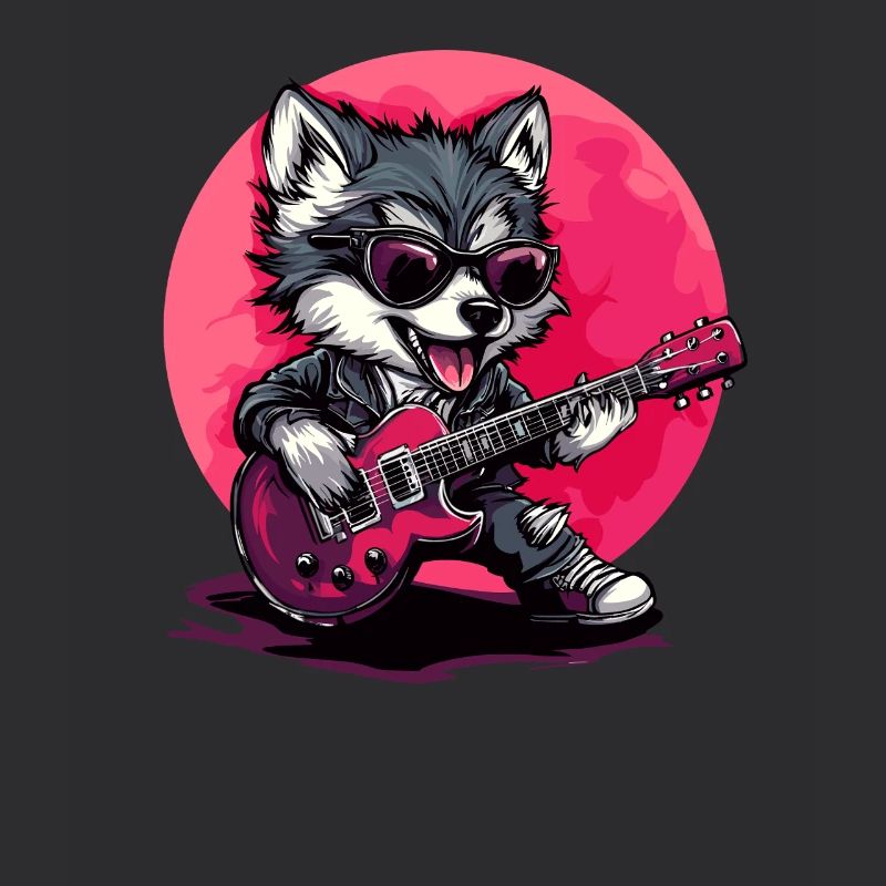 Guitar-Playing Wolf