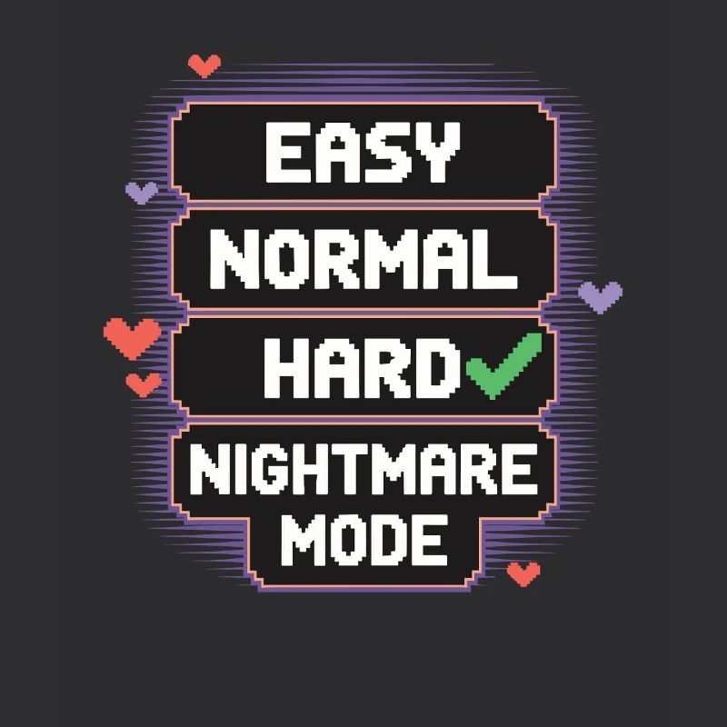 Select Difficulty: Life – Nightmare Mode 8Bit