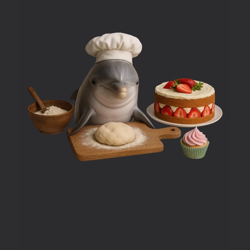 Dolphin Baking Cake Bread