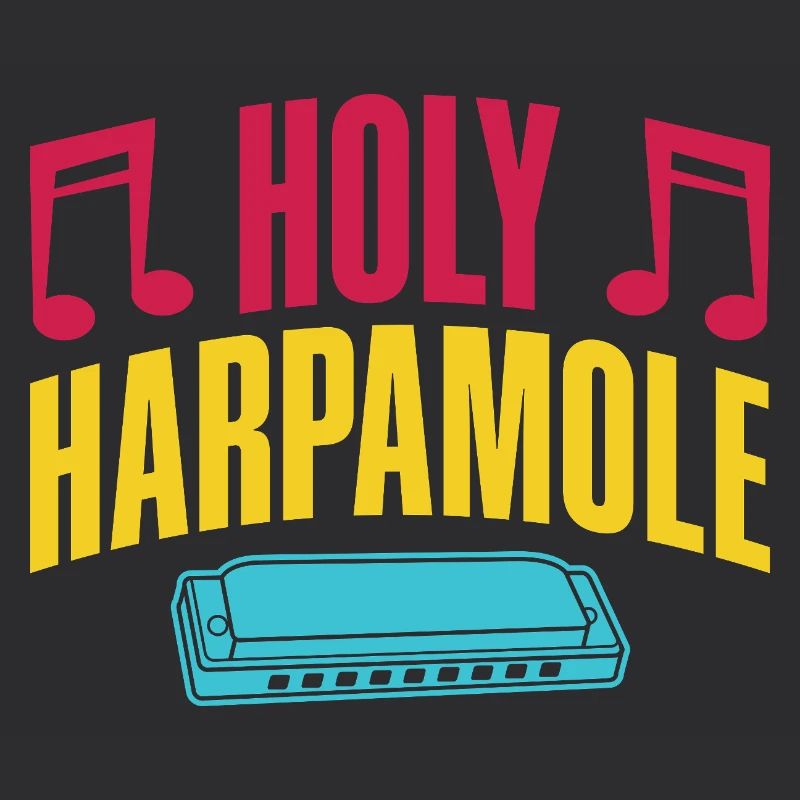 Funny Harmonica Player Holy Harpamole Harmonica