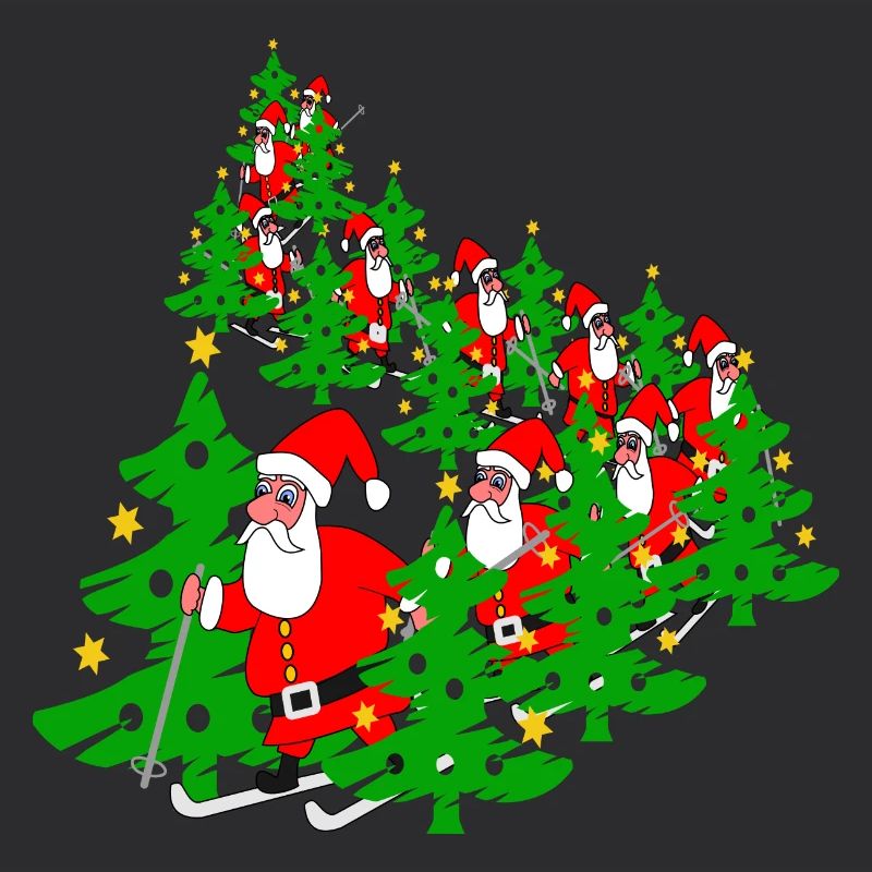 Noël dans la forêt de sapins