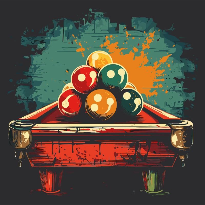 Billard Comic Stil