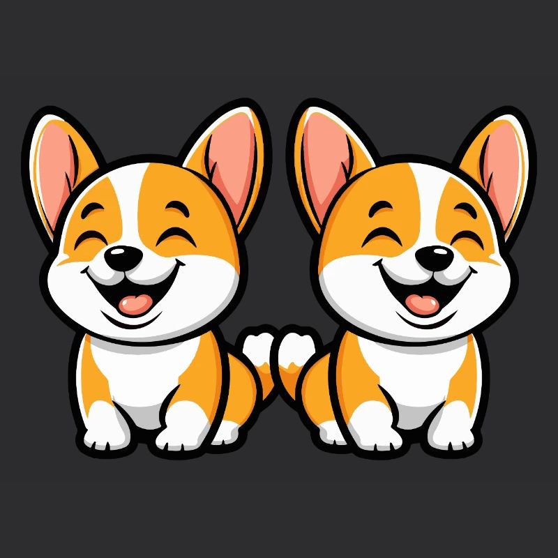 Bande dessinée de chien corgi