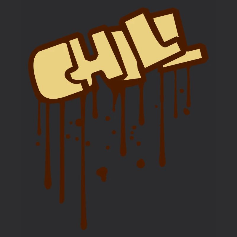 graffiti drops spray stamp text chill sloth