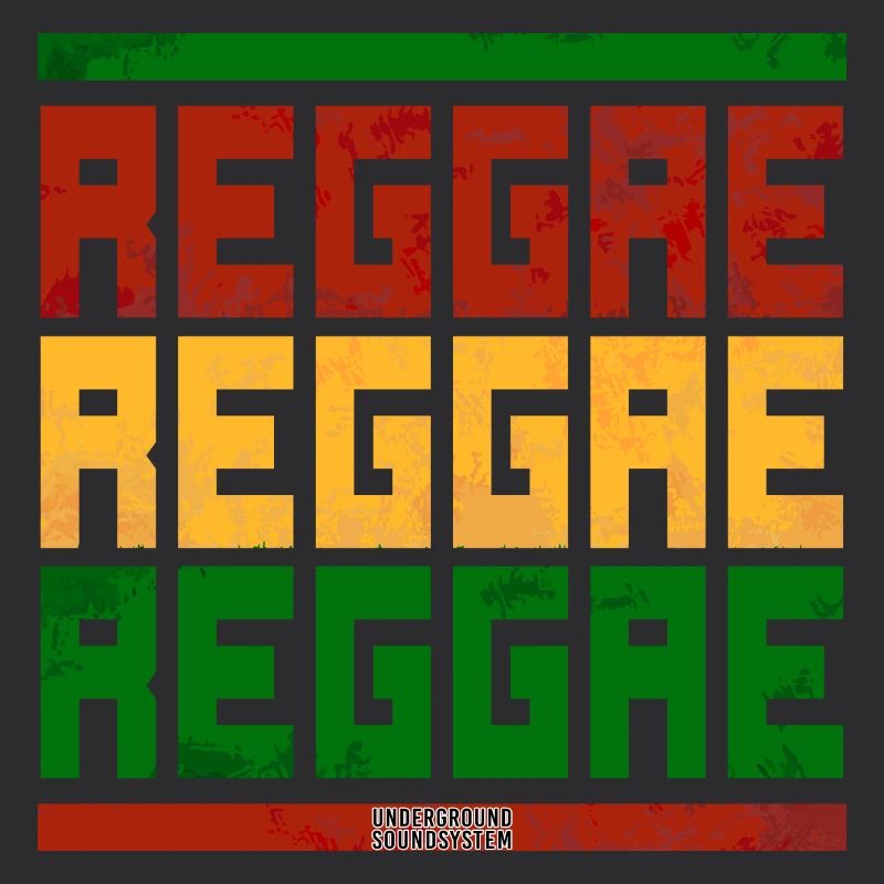 Reggae Font Block Graphic