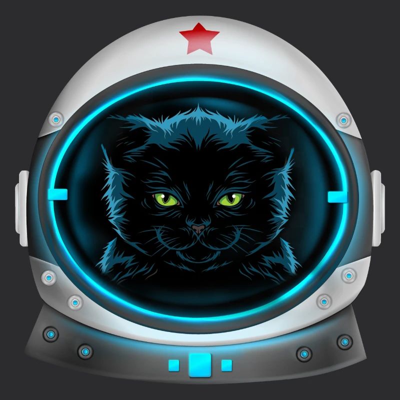 angry space cat Astronaut
