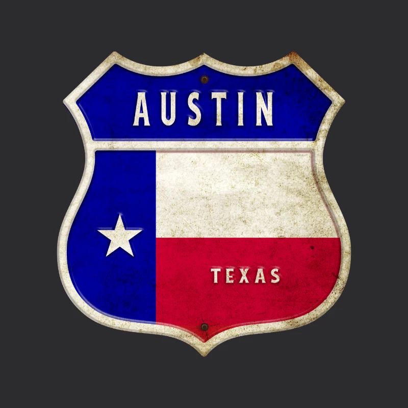 Drapeaux à écusson Austin Texas