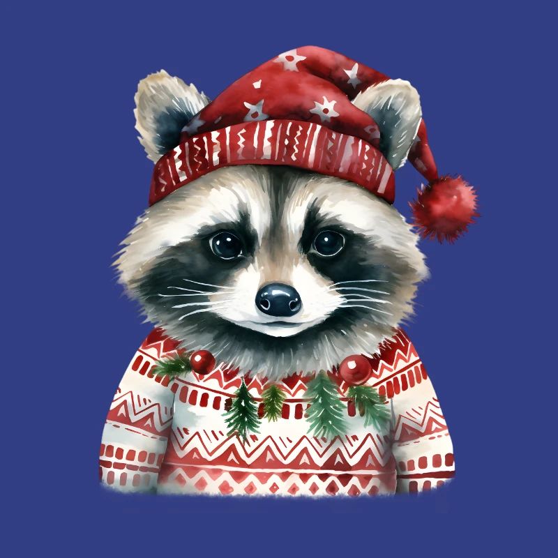 Herr Waschbär im Norweger-Pulli