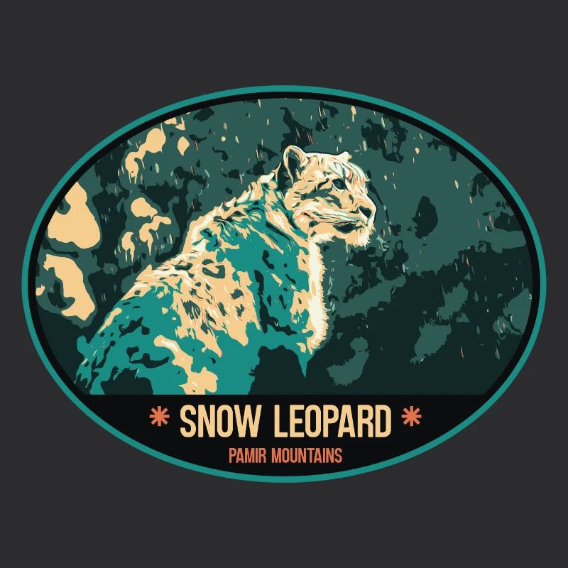 Écusson illustration Léopard des Neiges