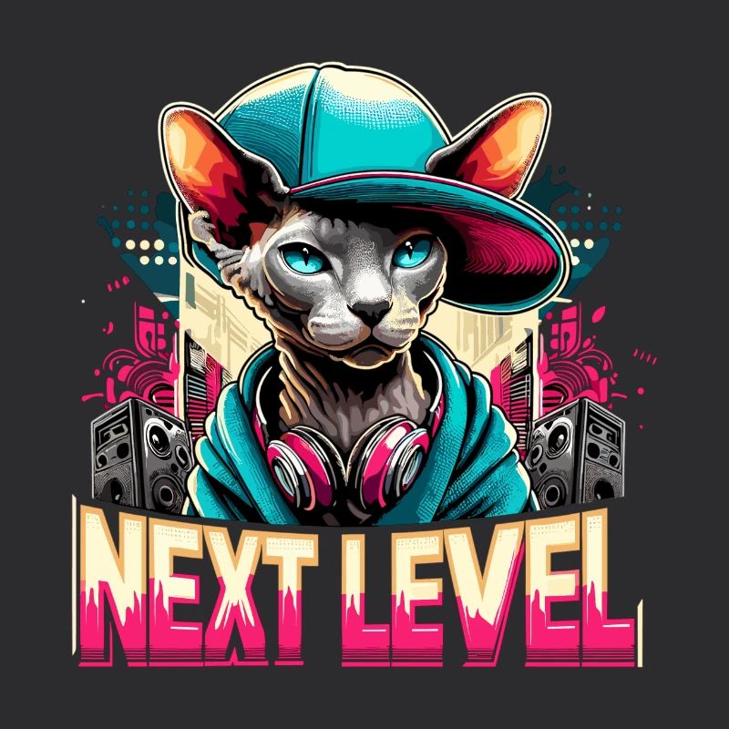 Cornish Rex Next Level Gangster Katze Geschenk