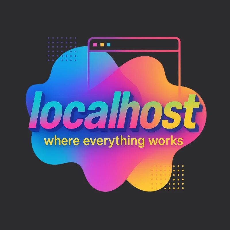 Localhost Colorful Graphic Tee for Developers