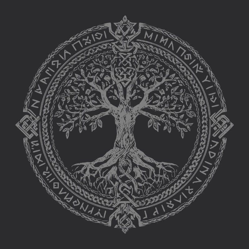 Baum des Lebens Symbol Runen Wikinger