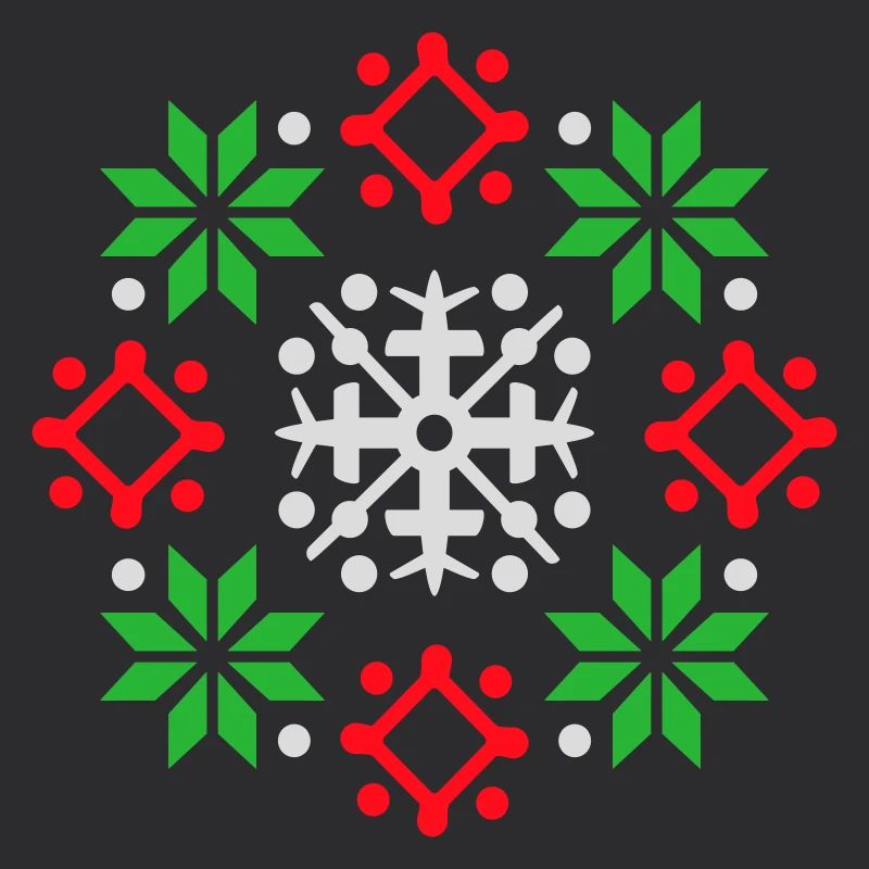 Schneeflocken Muster Weihnachtspullover Schnee