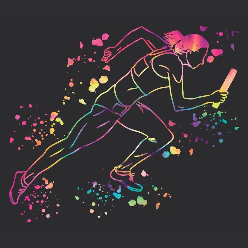 Coureur de relais, Course de relais, Course de relais, Course de relais