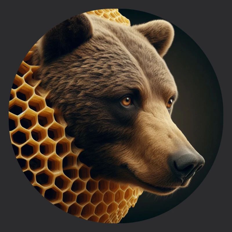 Ours brun en nid d’abeille