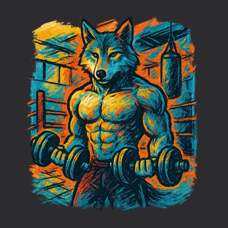 Force de gymnastique forte comme celle d’un loup