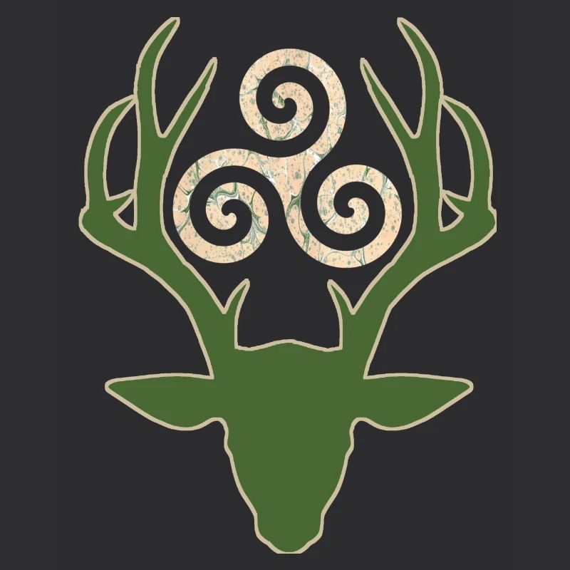 keltisches symbol 1 e 1 mit hirsch