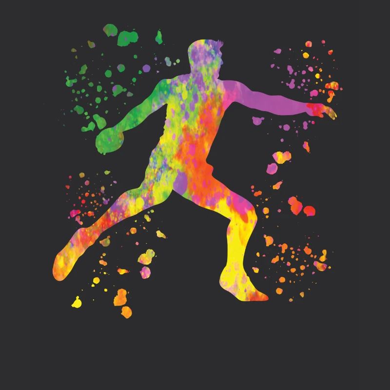 Discus thrower Colorsplash discus throw